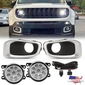 6dh67u90aa Mzorange Left Right Front Clear Fog Light For Jeep Renegade 2015-2018 Bumper Driving Lamp