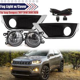 K2-lf-cmp17coem-dl Mzorange Front Fog Light With Lamp Cover Bezel Wiring For Jeep Compass 2017 2018 2019 2020