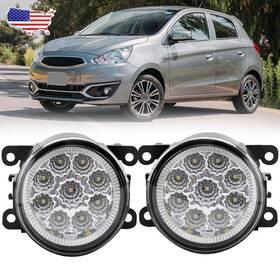Llx-mi1039123-cl360a70 Mzorange For Mitsubishi Mirage 2017-2020 Pair Front Bumper Led Fog Light Driving Lamp