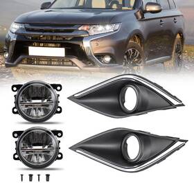 Mxh202308181450 Mzorange Front Bumper Fog Light Lamp Cover Wiring Kit For Mitsubishi Outlander 2016-2018