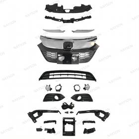 Eb2zwfhrv19sp20pc Nayson 20pc For Hr-v Sport 2019-21 Grey Chrome Grill Molding Fog Lamp Headlight Bracket