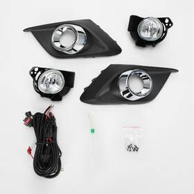 Mslafl-0059 New Energy Auto Clear Lens Fog Driving Light For 2014-2016 Mazda 3 Pair With Bezel Wires Switch L R