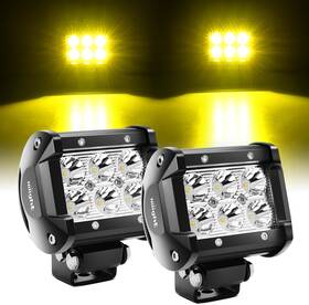 60207s-y Nilight 4 Inch Led Light Pods Yellow Spot Beam Driving Fog Lights 2pcs