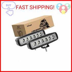 Nilight 726084189461 Led Light Bar 2pcs 18w Spot Driving Fog Pods Off Road Lights B