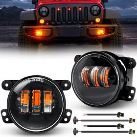 Jk-212a  Nilight Led Fog Light Assembly For 2007-2018 Jeep Wrangler Jk Unlimited Jku