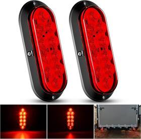 Tl-163 Nilight 2pcs 6inch Oval Led Trailer Tail Lights Red White 23leds Ip67 Waterproof