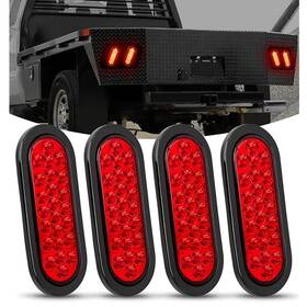 Tl-187 Nilight 6 Inch Oval Trailer Tail Light 4 Pcs 24led Stop Brake Turn Marker Lights
