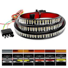 Tr-04 Nilight Truck Tailgate Bar 60 Inch Triple Light Strip Red/white/amber