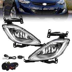 Hy-110-tc Nioboee Fog Lights Compatible With 2011 2012 2013 Elantra 11-13