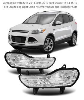 30-0542-09 Nixon Offroad Fit 2013 2014 2015 2016 Ford Escape Fog Lights Driving Front Bumper Lamps Set