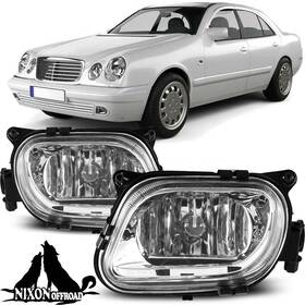 Nixon Offroad 704771224480 Pair Fog Light For 1996-1999 Mercedes Benz W210 E300 E320 E420 Front Bumper Lamp