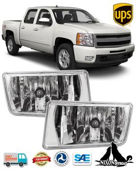 Nixon Offroad 723509465940 Pair Fog Light For 2007-2015 Chevy Silverado 1500 Gmc Sierra Driving Bumper Lamp