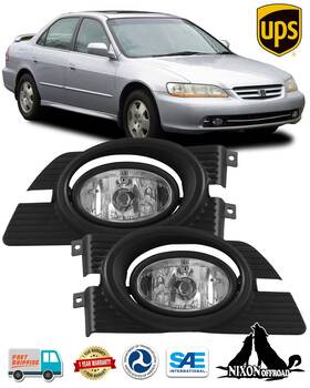 Nixon Offroad 723509466152 Pair Fog Lights With Wiring Kits For 1998-2002 Honda Accord Driving Bumper Lamps