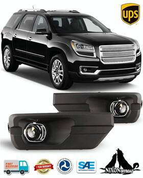 Nixon Offroad 762102497347 Fog Lights With Wiring Switch For 2013-2015 2016 Gmc Acadia Driving Bumper Lamps