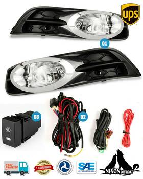 Nixon Offroad 794590998594 Pair Fog Lights With Bulbs Wiring Kits For 2012 2013 Honda Civic Coupe Bumper Lamps