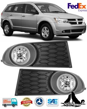 Nixon Offroad 794590999041 Fog Lights With Wiring Switch Kits For 2010-2020 Dodge Journey Driving Bumper Lamps