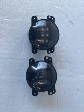 03-ns-jf020 Nslumo 4 Inch White Led Fog Lights For Jeep Wrangler Jk Jku Tj Lj Dodge 2 Pcs Oem18