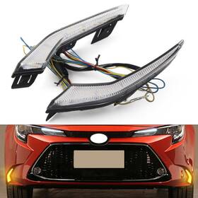 Obox 550722951949 1 Pair Drl Turn Signal Lights For Toyota Corolla L Le Xle Hybrid Levin 2019-2021