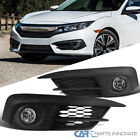2-4dr Oem-lf-cv16coem-hz Carpartsinnovate Fit Honda Civic Clear Bumper Driving Lamps Fog Lights