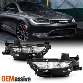 68186390ab Oemassive 68186391ab 15 For 2015-2016 Chrysler 200 Full Led Front Bumper Fog Light With Universal Switch