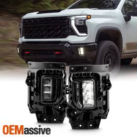 9051173 Oemassive 24 For 2024-2025 Chevy Silverado 2500hd/3500hd Led Fog Light With Universal Switch