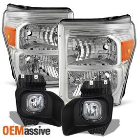 Bc3z13008e Oemassive 11 12 13 14 15 16 Fit 11-16 Ford F250 F350 F450 F550 Super Duty Headlights Fog Lights 2011-2016
