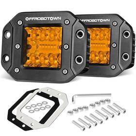708008a Offroadtown Amber Led Flush Mount Pods 2pcs 5ftft 78w Spot Flood Combo Lights For Offroad