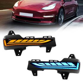 Ts-1100l Oksiwa Sequential Led Daytime Running Lights For 2017-2023 Tesla Model 3 2020-2023 M