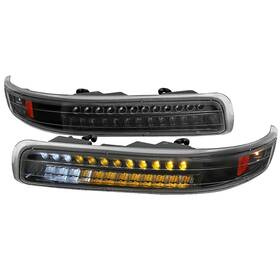Drp2lb-siv99jmled-rs Omac For 1999-02 Chevy Silverado/ 00-06 Tahoe Suburban Led Bumper Lights Matt Black