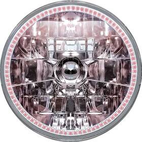 Hl70001c Oracle Lighting 7 Inch H4 Sealed Beam Headlamp With Red Smd Halo