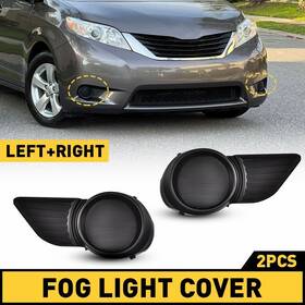 Xpd-wdh-38111 Oxilam 2 Front Fog Light Lamp Cover Black For 2013-2017 Sienna L/base/le/limited/se/xle