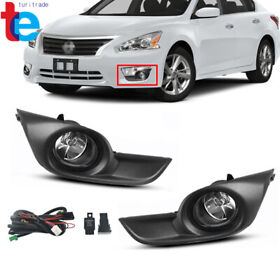 Tr42022 Pair For 2013-2015 Nissan Altima Sedan 4dr Fog Lights Lamps Kit Switch Harness