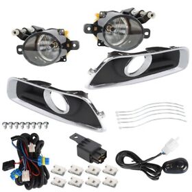 Fs849500sr Pair Front Fog Lights Lamps Switch Wiring Kit For 2013-2015 Chevy Malibu Clear