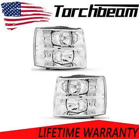 Zo290060 Pair Headlights Assembly For 2007-2014 Chevrolet Silverado 1500 2500hd 3500hd Us
