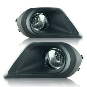 Cbk-30-0465-09 Pair Of Clear Lens Fog Light Lamps With Black Bezels For 14-16 Subaru Forester