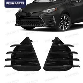To6230081 Pegaparts Pair Fog Light Lamp Bezel Cover Left Right For 2017-2019 Toyota Corolla Se Xse