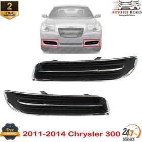 13453058 Perfect Fit Front Fog Light Cover Left And Right Side Plastic For 2011-2014 Chrysler 300