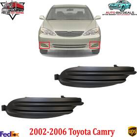 14474682 Perfect Fit Front Fog Light Cover Driver And Passenger Side Set For 2002-2006 Toyota Camry