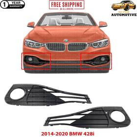 15187695 Perfect Fit Front Fog Light Trim Left Driver And Right Passenger Side For 2014-2020 Bmw 428i