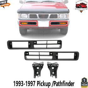 Perfect Fit 643307287745 Front Bumper Bracket Fog Lights Trim For 1993-1997 Pickup /pathfinder Perfect Fit 643307287745 Front Bumper Bracket Fog Lights Trim For 1993-1997 Pickup /pathfinder