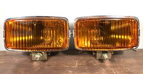 Sae-fy-85 Peterson Manufacturing Co. Vintage Amber Fog Light Pair Halogen Lamp