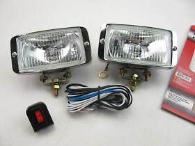 Nv-106 Pilot Universal 5inch X 3inch Halogen Fog Light Lamp Kit 16v 55w