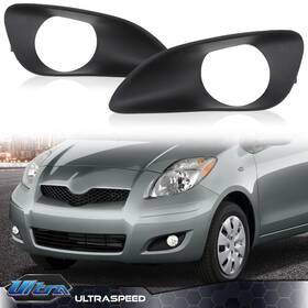 Ult12797 Pit66 Fit For 07-13 Toyota Yaris Sedan Fog Light Cover Bumper Lamp Black Bezel Trim