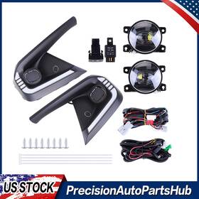 Mp374882901a Precisionautopartshub Led Fog Lamp Bezel Cover And Clear Projector Lens Kit For Civic Drl 2022-2023