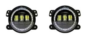 Qte905 Quake Led 4 Inch 30w Fog Light Rgb Hd Accent Tempest For Jeep Jk/cj/tj/yj