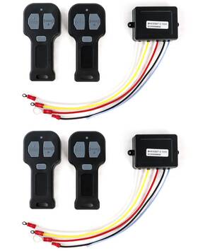 Qs15083 Qwork 12v Car Wireless Winch Electric Remote Control 4 Pack Universal Mini