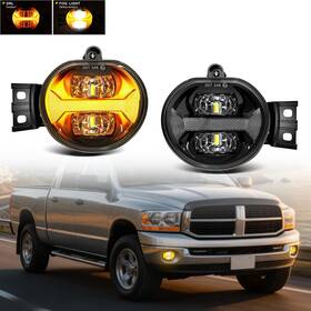26dg002fl324 Realove For Dodge Ram 1500 2002-2008 2500 3500 2003-2009 Led Fog Lights Amber Drl 2x