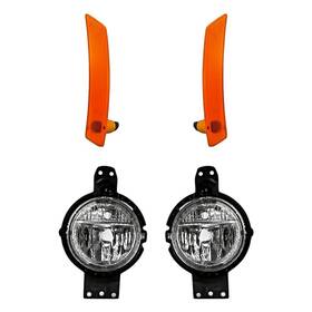 Bndl-283754 Replacement For Mini Cooper Paceman 13-16 4-piece Kit Driver And Passenger Side Fog Lights