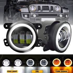 Luy-44415156wa Ridroid Used Bumper Led Fog Lights Passing Lamp Drl Angel Eyes For 2003-2009 Hummer H2