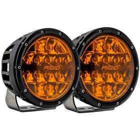 36210 Rigid Industries 360-series 6 Inch Spot With Amber Pro Lens Round Led Fog Driving Lights Pair